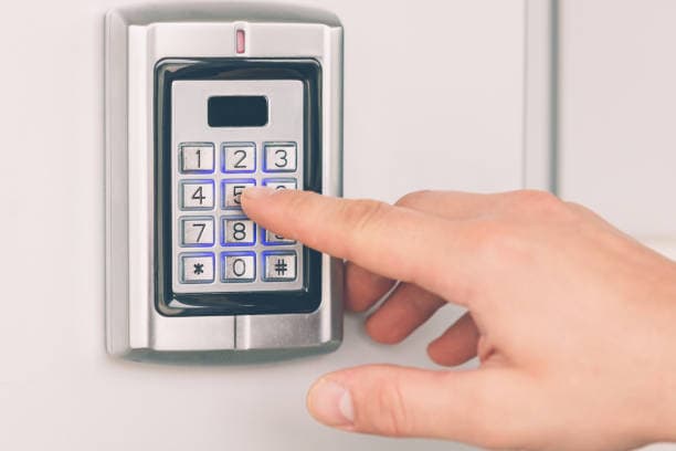 Access Control System Entering Pin Photo