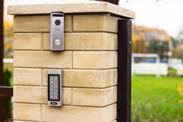 Audio Video Intercom Installed near the Gate Photo