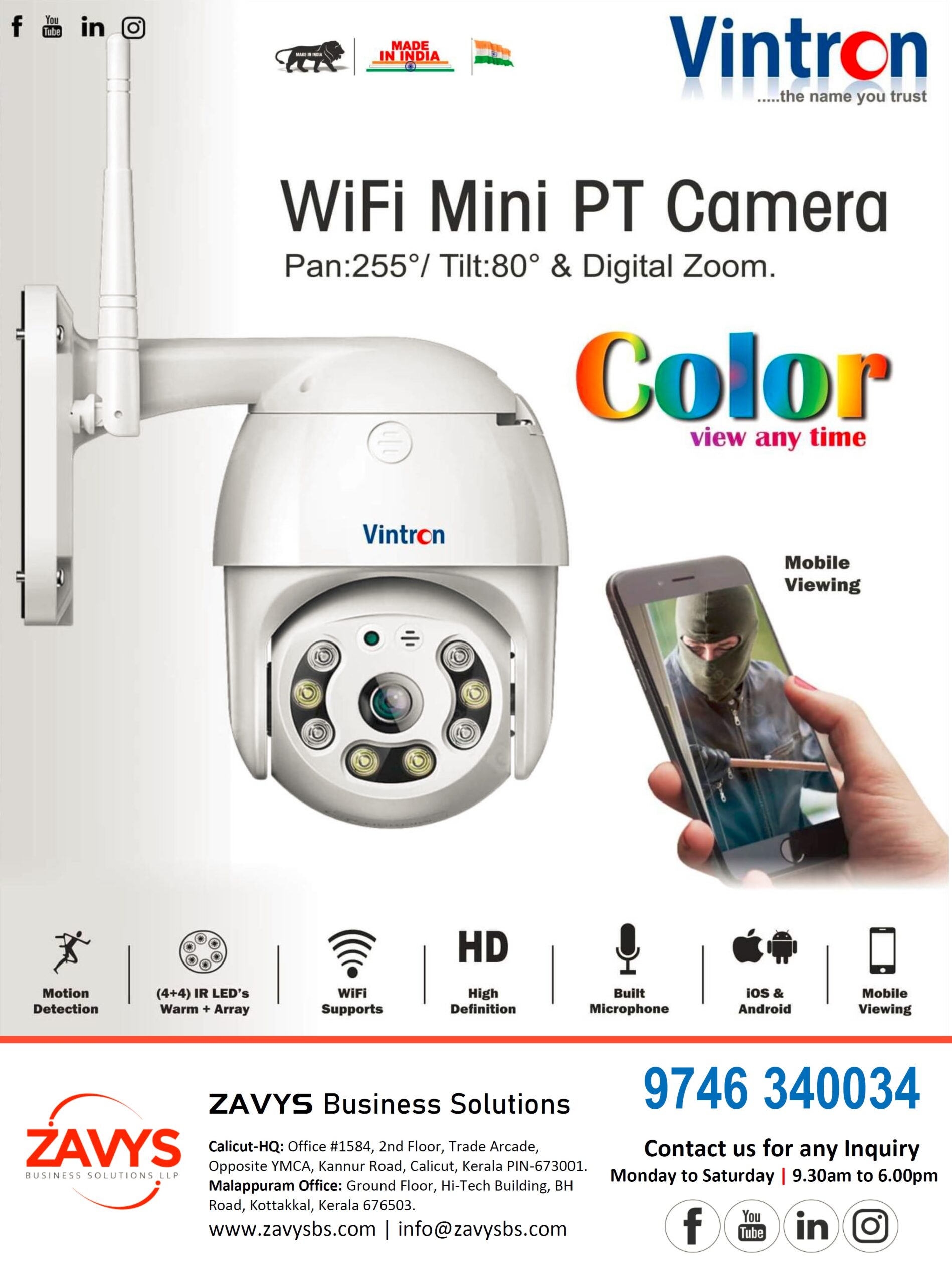 08.09.2021 Vintron Wifi Mini PTZ Camera1