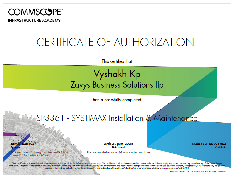 Commscope Certificate 02