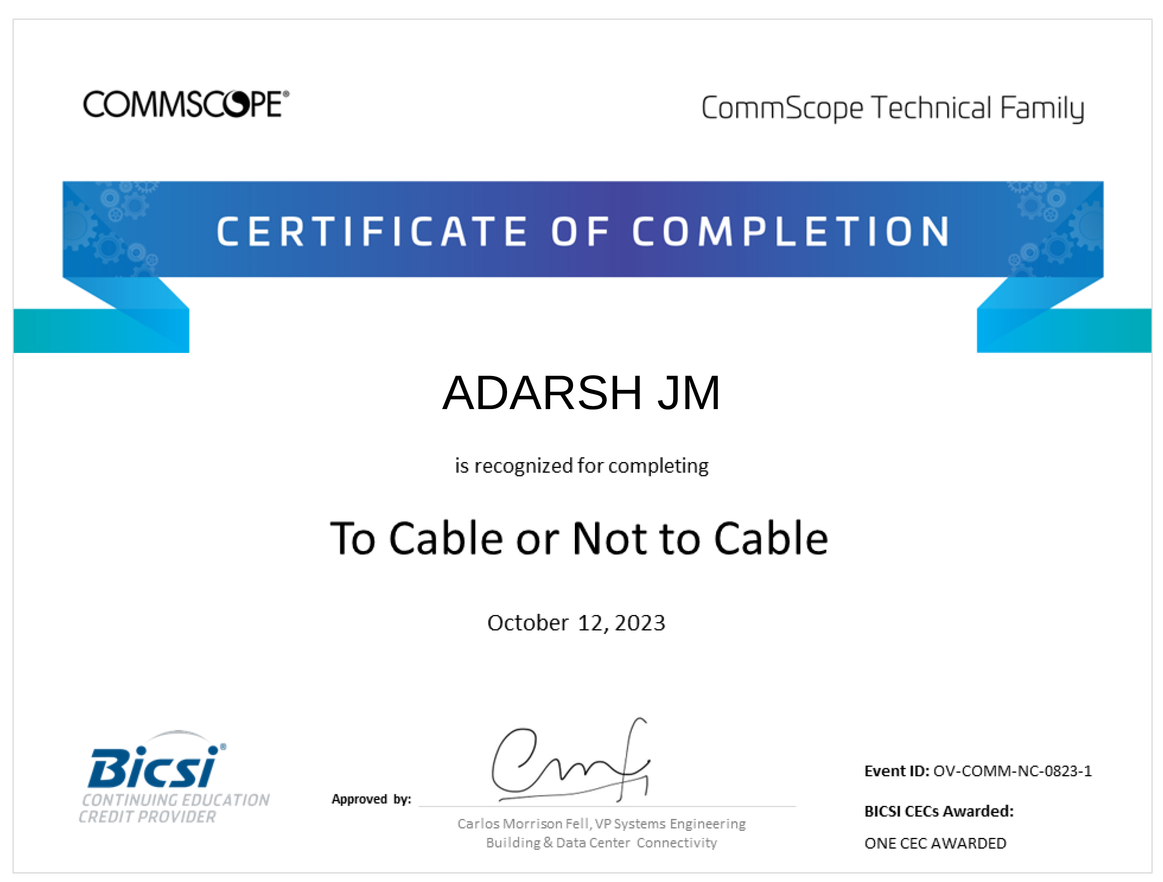 Commscope Certificate 03